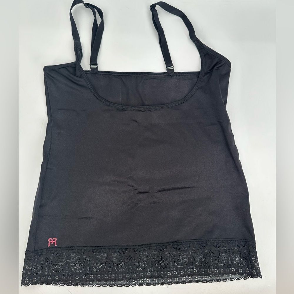 Ruby Ribbon Black Open Bust Tank Shapewear Spanx Size XL